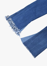 77 circa Fringe Flare Denim