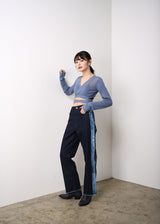 Akane Utsunomiya Bleached Line Denim Pants