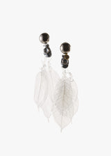 Fumie Tanaka Clear Leaf Earring
