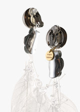 Fumie Tanaka Clear Leaf Earring