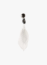 Fumie Tanaka Clear Leaf Earring