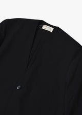 77circa Wrinkle Processing Nylon No Collar Jacket