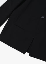 77circa Wrinkle Processing Nylon No Collar Jacket