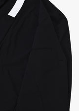 77circa Wrinkle Processing Nylon No Collar Jacket