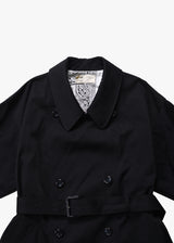 Circa Make Taslan Nylon Paisley Lined Trench Coat