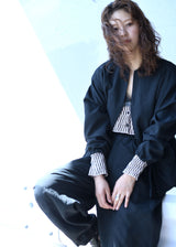 Collarless Blouson