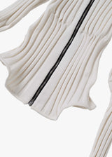 12G Wide Rib Zip Cardigan