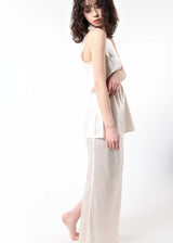 Satin Unhemmed Skirt