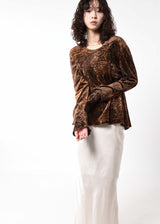 Satin Unhemmed Skirt