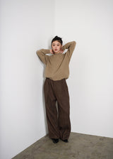 Extra Fine Merino Wool Double Neck Knit Pullover