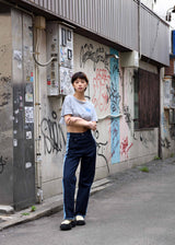 Bleached Line Denim Pants