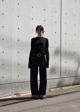 Denim Baggy Roll Pants