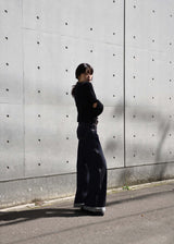 Denim Baggy Roll Pants