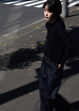 Denim Baggy Roll Pants