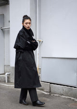 Circa Make Taslan Nylon Paisley Lined Trench Coat