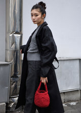 Circa Make Taslan Nylon Paisley Lined Trench Coat