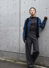 Velvet Peach Tr Wide Straight Trousers