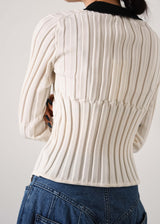 12G Wide Rib Zip Cardigan