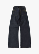 Denim Baggy Roll Pants