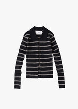 16G Rib Double Zip Cardigan