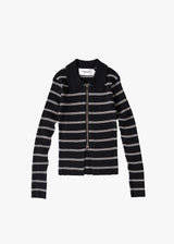 16G Rib Double Zip Cardigan