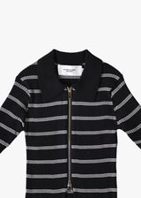 16G Rib Double Zip Cardigan