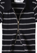 16G Rib Double Zip Cardigan