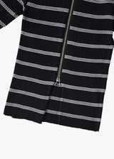 16G Rib Double Zip Cardigan