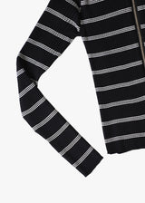 16G Rib Double Zip Cardigan