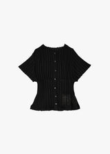 Rib Knit S/S Cardigan