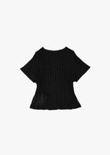Rib Knit S/S Cardigan