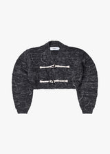 Jane Smith 3G Toggle Button Short Knit Cardigan