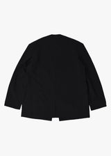 77circa Wrinkle Processing Nylon No Collar Jacket
