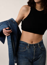 Knit Back Cross Top