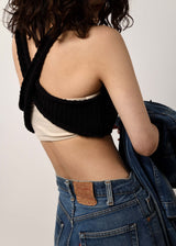 Knit Back Cross Top