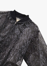 77 circa Print Organdy Blouson