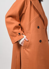 Orange Wool Coat