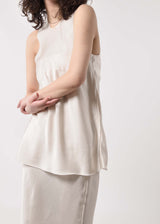Satin Unhemmed Tank