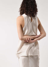 Satin Unhemmed Tank