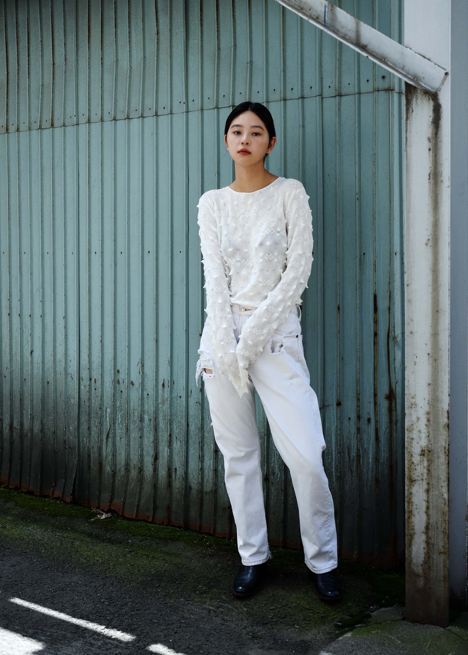 OPEN SESAME CLUB コンパクトツイストトップス ニットプルオーバー compact twist tops | Open Sesame Club