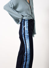 Bleached Line Denim Pants