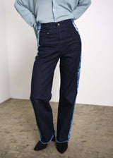 Bleached Line Denim Pants