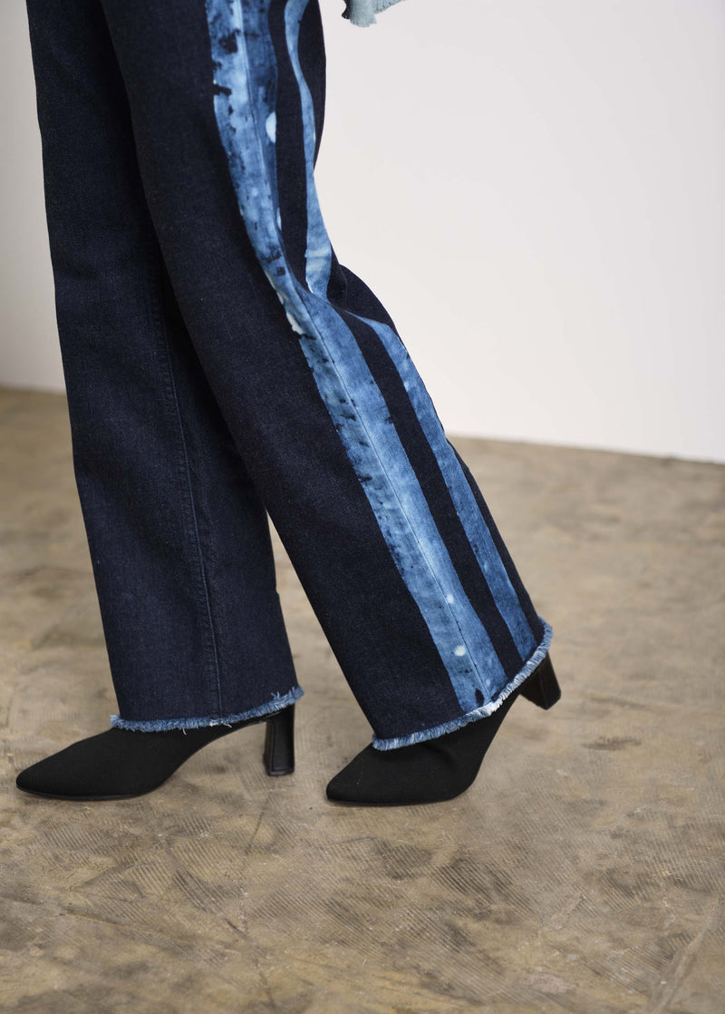 Bleached Line Denim Pants