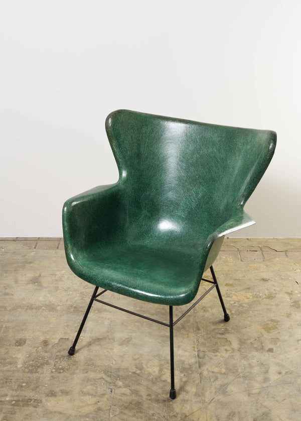 Lawrence Peabody Wingback Fibreglass Chair