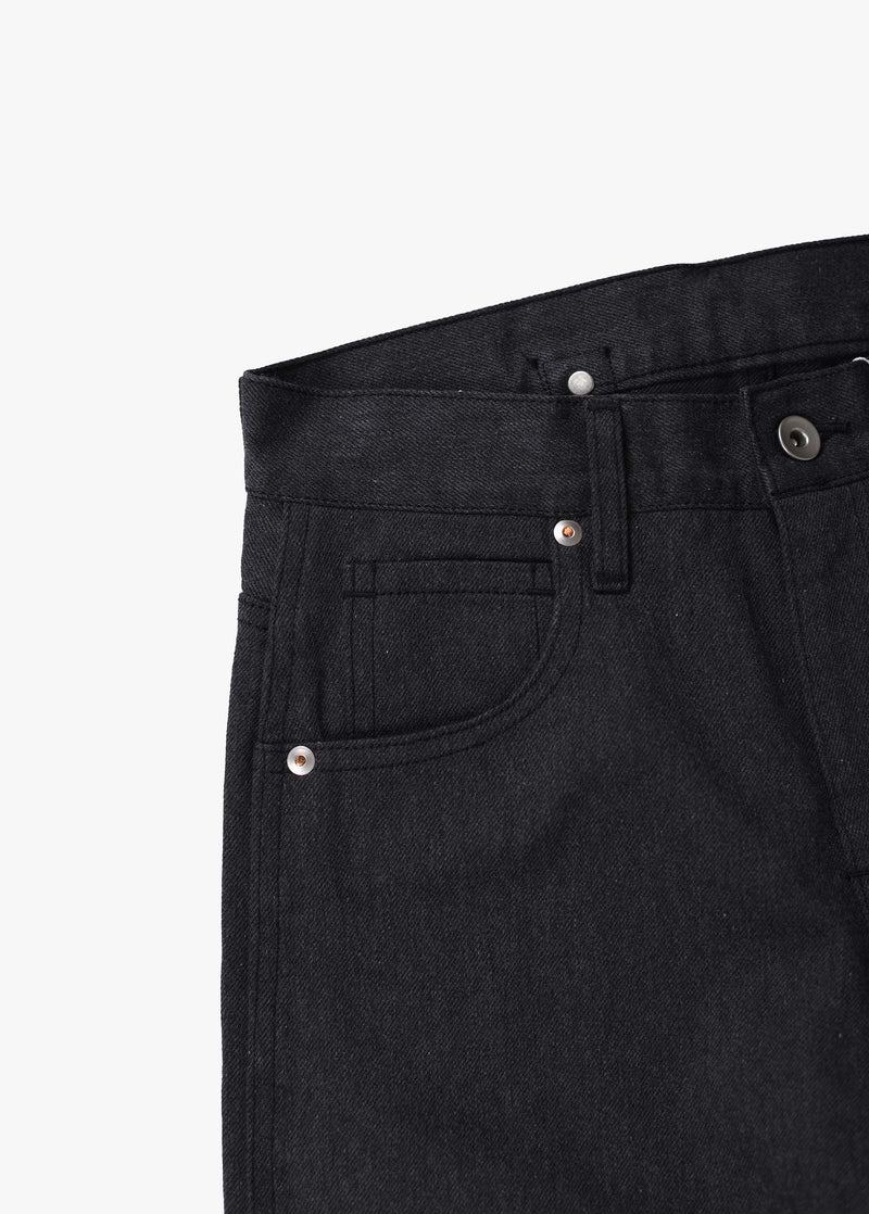 Denim Baggy Roll Pants