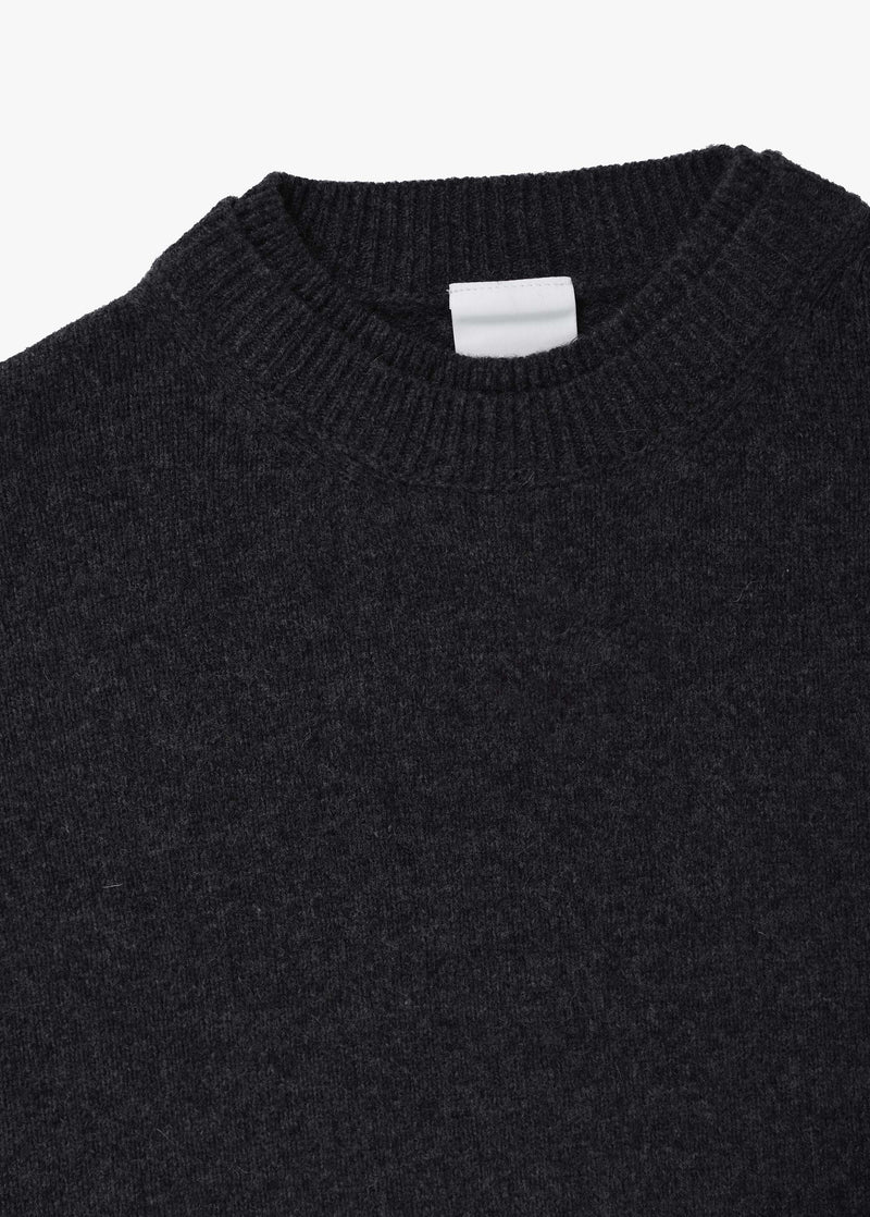Extra Fine Merino Wool Double Neck Knit Pullover