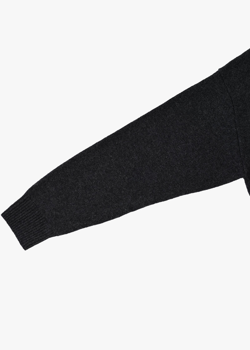 Extra Fine Merino Wool Double Neck Knit Pullover