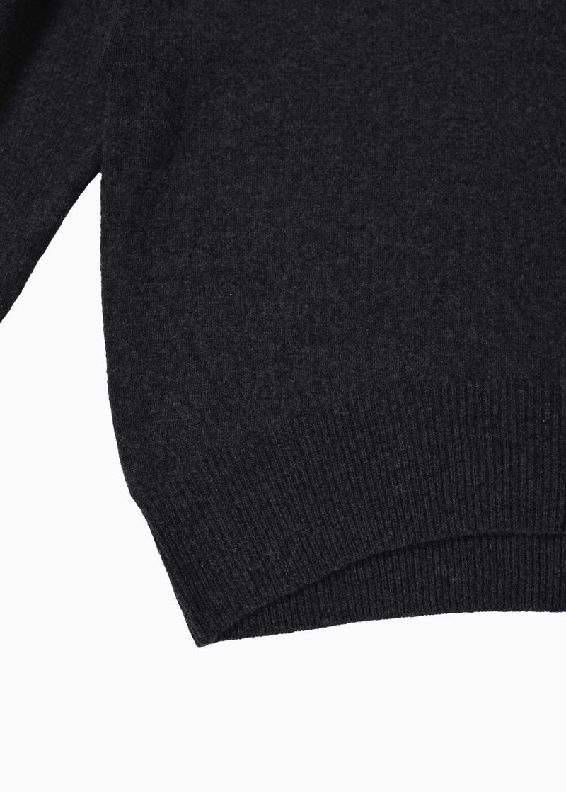 Extra Fine Merino Wool Double Neck Knit Pullover