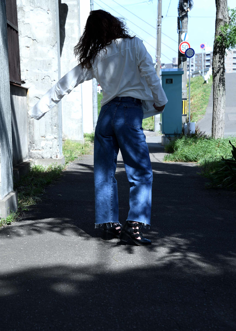 Wrap-up Denim Pants