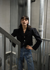 Cotton Poplin Puff Blouson
